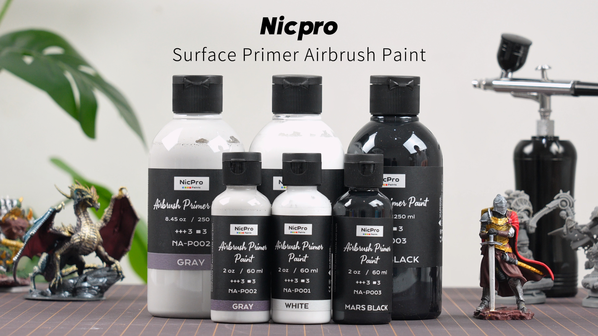 Amazon.com: Nicpro Grey Surface Primer Airbrush Paint (8.4oz, 250